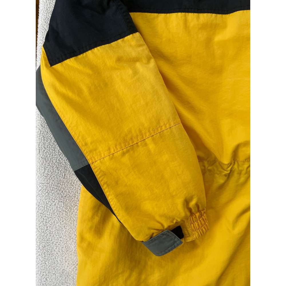 Vintage Gerry Mens Extra Large Winter Jacket Yellow Black Colorblock Puffer Coat - Picture 14 of 16